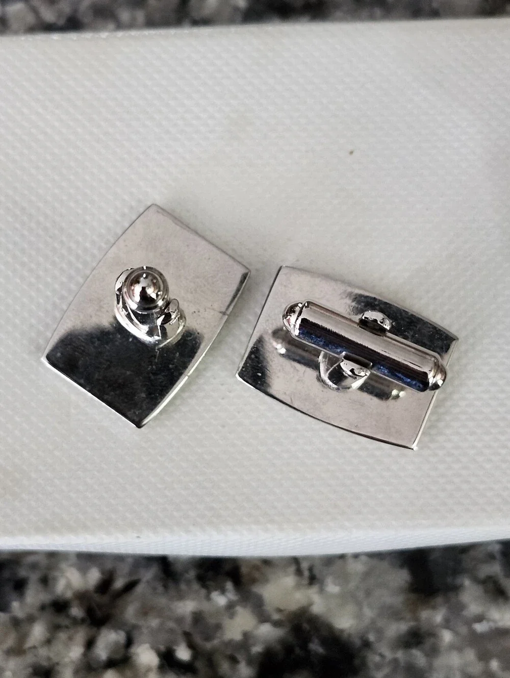Black Monogram 'R' Silver-Tone Men's Cufflinks